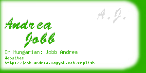 andrea jobb business card